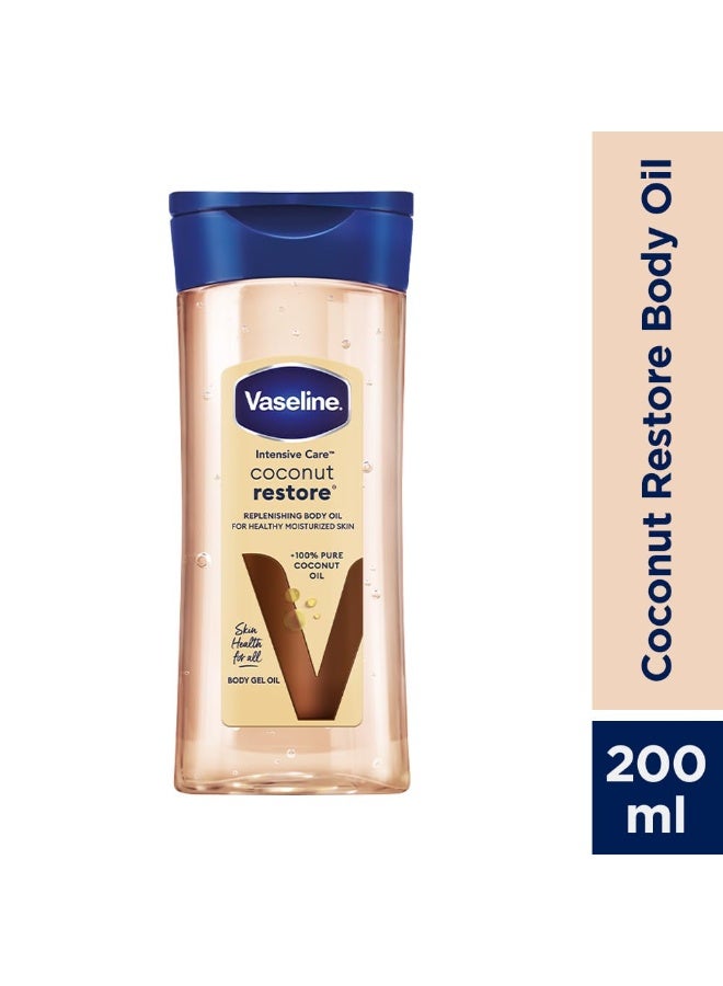 Vaseline Intensive Care Coconut Restore Body Oil | with Coconut Oil | Deep Moisture for Dry Skin | 200 ML - Image 2